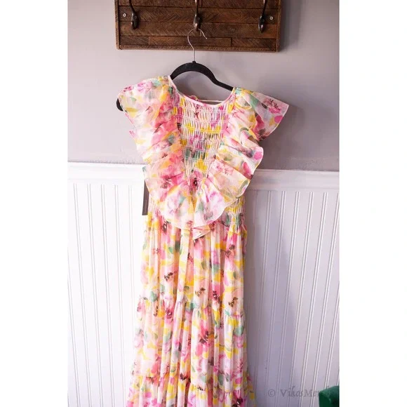 Anthropologie MISA Reversible Ruffled Dress XS NEW